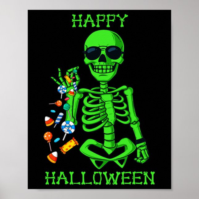 Halloween Skeleton Salting Candy Fun 1 Poster (Vorne)