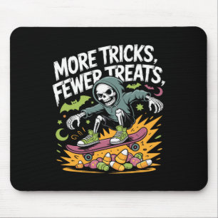 Halloween Skeleton Skater Tricks Skull Skateboard Mousepad