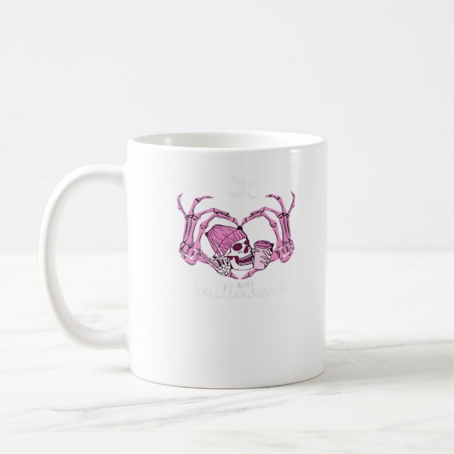 Halloween Skeleton Skeleton Beanie Design Kaffeetasse (Links)