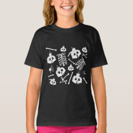 Halloween Skeleton Skull Bones Muster T-Shirt