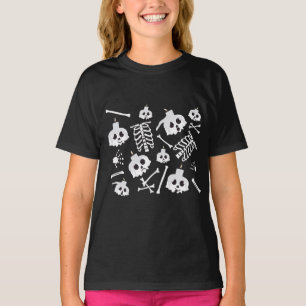 Halloween Skeleton Skull Bones Muster T-Shirt