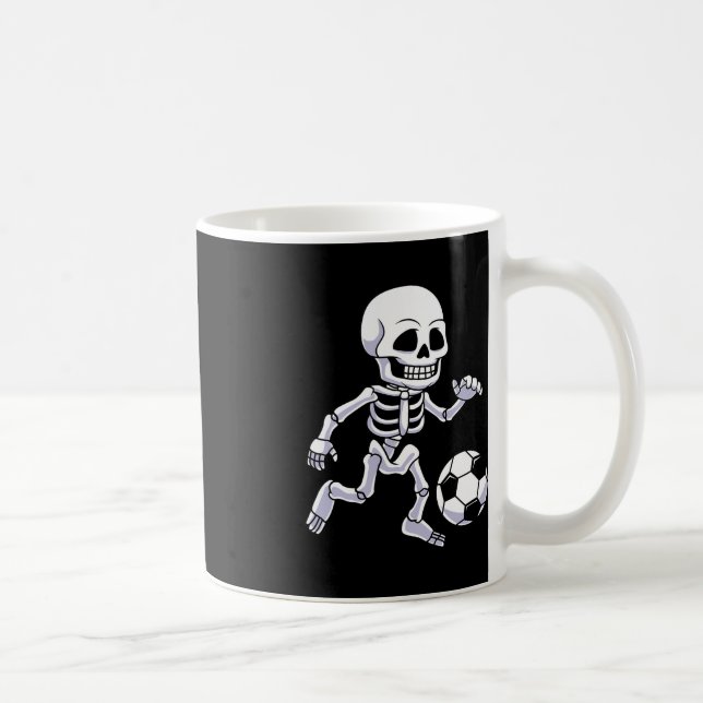 Halloween Skeleton Soccer Player Boys Kinder Kaffeetasse (Rechts)