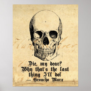 Halloween Skeleton Spaß Poster