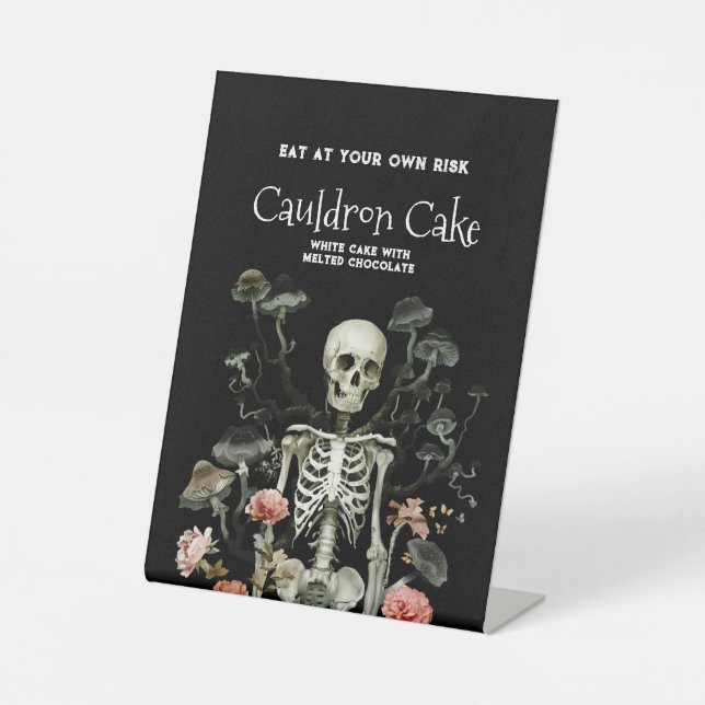 Halloween Skeleton Spuk Forest Black Sockelschild (Vorderseite)