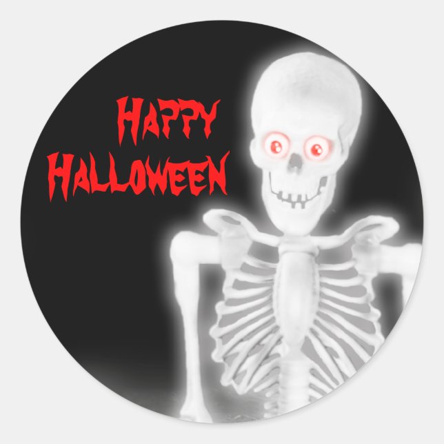 Halloween Skeleton Sticker (Vorderseite)