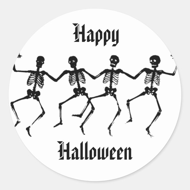 Halloween Skeleton Stickers (Vorderseite)