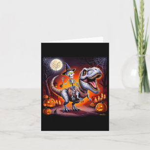 Halloween Skeleton T-rex Ride Karte