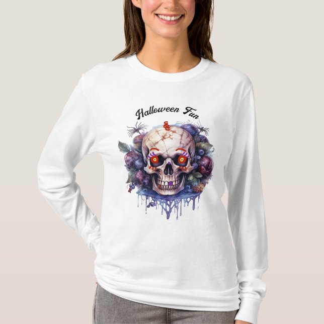 Halloween Skeleton T-Shirt für sie (Vorderseite)