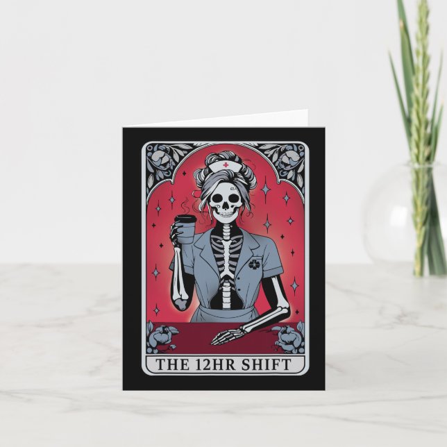 Halloween Skeleton Tarot Card Der 12-Stunden-Umsch Karte (Vorderseite)