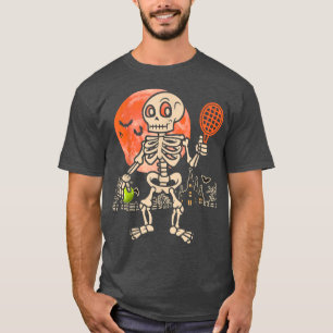 Halloween Skeleton Tennis Funny Player Coa T-Shirt
