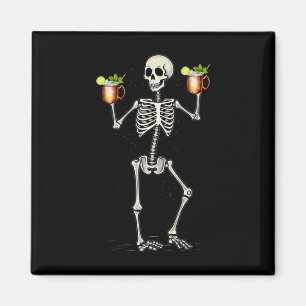 Halloween Skeleton trinkt Moskauer Mule-Schwanz Magnet