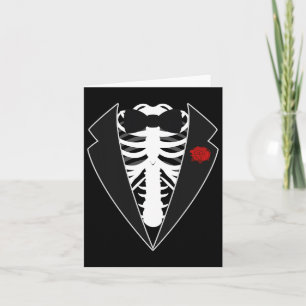 Halloween Skeleton Tuxedo Kostüm Karte