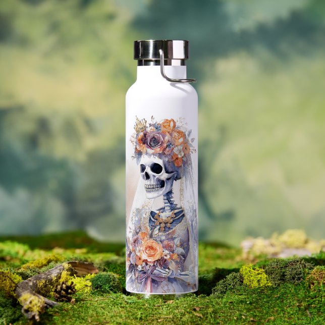 Halloween Skeleton Vacuum Insulinflasche Trinkflasche (Außenbereich (gedreht))