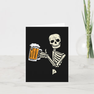 Halloween Skeleton Vater Funny Lazy Skull Costume Karte