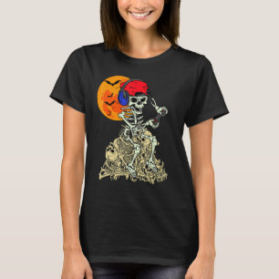 Halloween Skeleton Vintag Gamer lustige Gaming-Jun T-Shirt