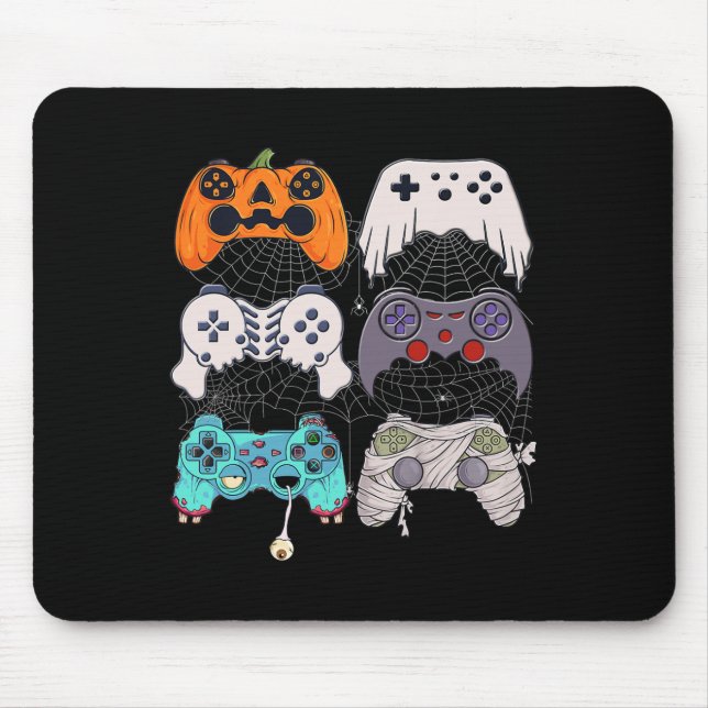 Halloween Skeleton Zombie Gaming Controller Mummy Mousepad (Vorne)