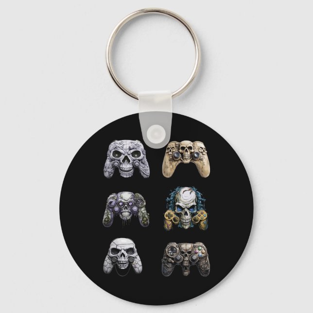 Halloween Skeleton Zombie Gaming Controller Mummy Schlüsselanhänger (Vorderseite)