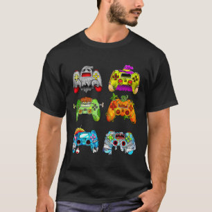 Halloween Skeleton Zombie Gaming Controller Mummy T-Shirt