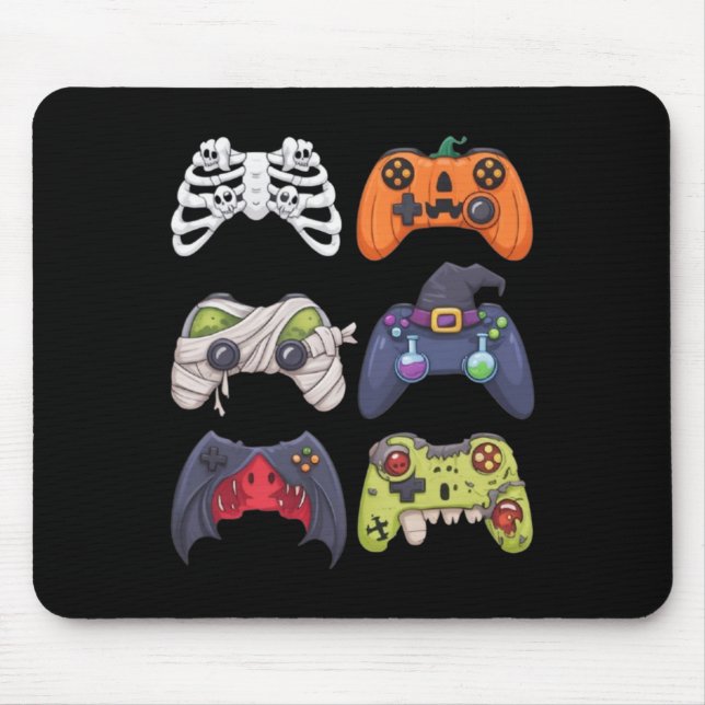 Halloween Skeleton Zombie Gaming Controllers Mummy Mousepad (Vorne)