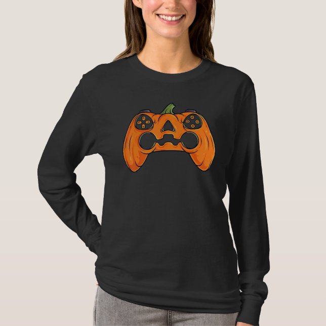 Halloween Skeleton Zombie Gaming Controllers Mummy T-Shirt (Vorderseite)