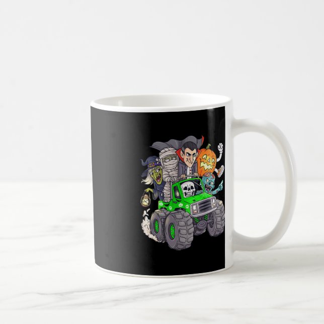 Halloween Skeleton Zombie Monster Truck Vampire Bo Kaffeetasse (Rechts)