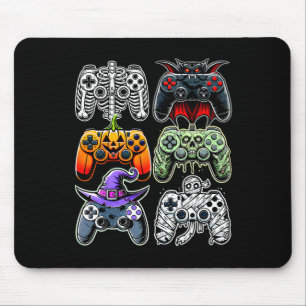 Halloween Skeleton Zombie Mummy Gaming Controller Mousepad