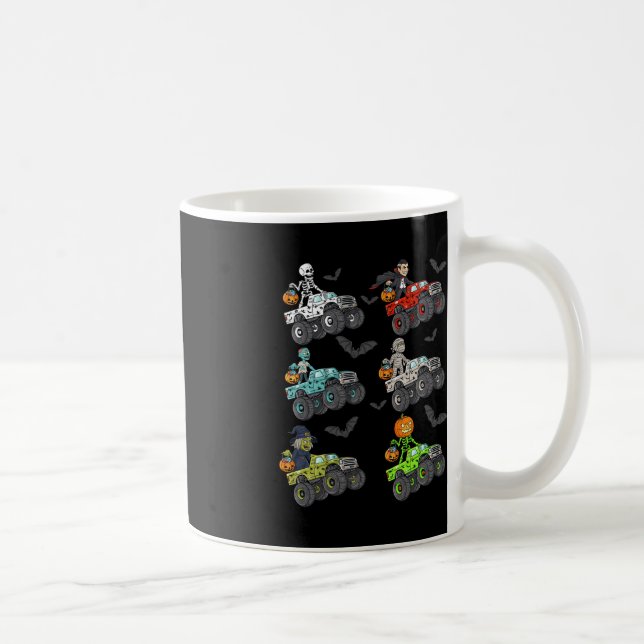Halloween Skeleton Zombie Riding Monster Truck Vam Kaffeetasse (Rechts)