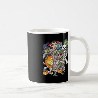 Halloween Skeleton Zombie Riding Mummy T Rex Funny Kaffeetasse