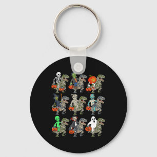 Halloween Skeleton Zombie Riding Mummy T Rex Vampi Schlüsselanhänger