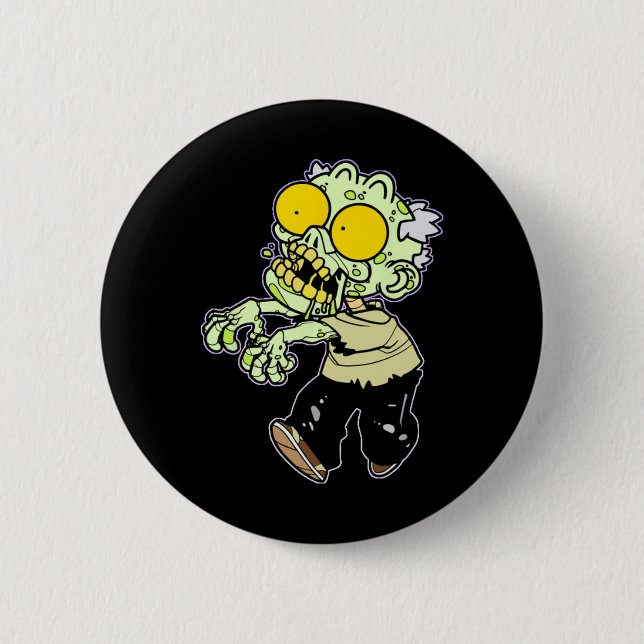 Halloween Skeleton Zombie spielerische Kostüme Col Button (Vorderseite)