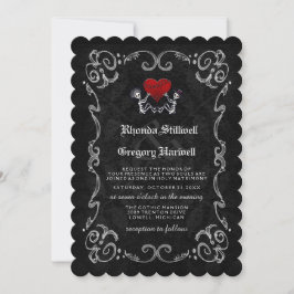 Halloween Skeletons EMPFANG INFO AUF BACK Einladung