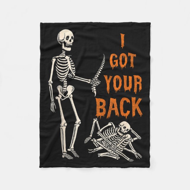 Halloween Skeletons Ive Got Your Back Costume Men  Fleecedecke (Vorderseite)