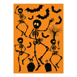 Halloween Skeletons Macabre Dance Fotodruck