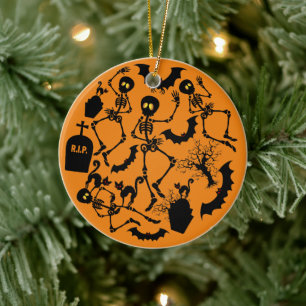 Halloween Skeletons Macabre Dance Keramik Ornament