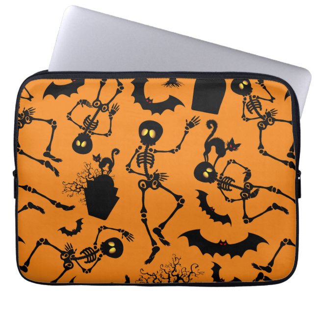 Halloween Skeletons Macabre Dance Laptopschutzhülle (Vorderseite)