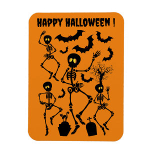 Halloween Skeletons Macabre Dance Magnet