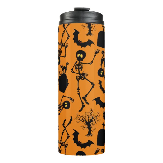 Halloween Skeletons Macabre Dance Thermosbecher (Vorderseite)