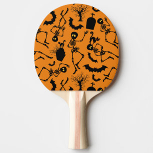 Halloween Skeletons Macabre Dance Tischtennis Schläger