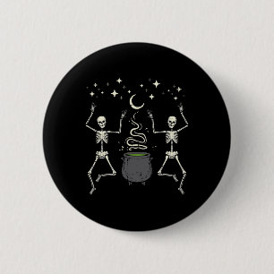 Halloween Skeletons Tanz Hexe Cauldron Kostüm W Button