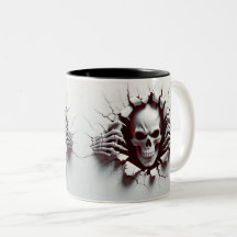 Halloween-Skelett 3D-Tasse