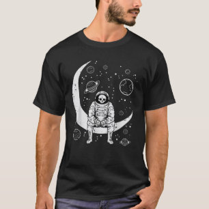 Halloween-Skelett-Astronaut lustiges Kostüm Männer T-Shirt