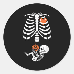 Halloween Skelett Baby Rippenkäfig Maternität Schw Runder Aufkleber