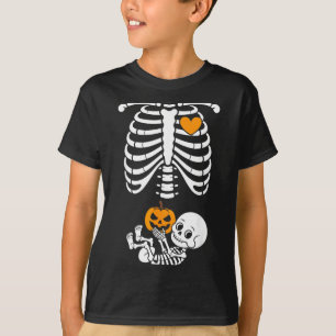 Halloween Skelett Baby Rippenkäfig Maternität T-Shirt