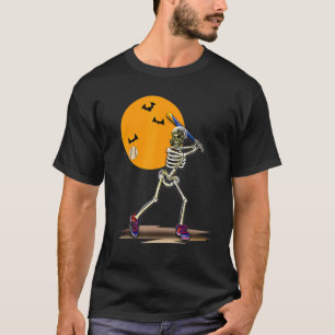 Halloween Skelett Baseball Player Kids Bo T-Shirt