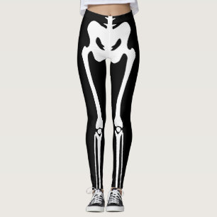 Halloween-Skelett. Beinknochen Leggings