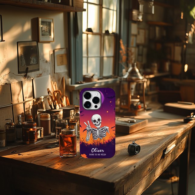 Halloween Skelett "Bone to Be Wild"! Friedenszeich Case-Mate iPhone Hülle (Von Creator hochgeladen)