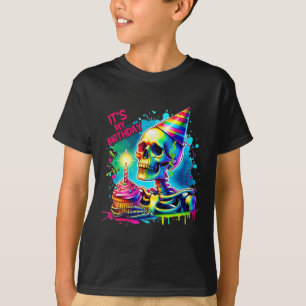 Halloween Skelett Das ist mein Geburtstagskleider- T-Shirt