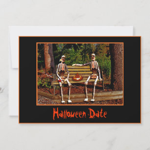 Halloween-Skelett-Datums-Einladung Einladung