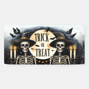 Halloween-Skelett-Duo-Party-Banner Banner