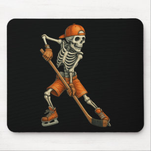 Halloween-Skelett-Eishockey Gruselige Saison Sport Mousepad